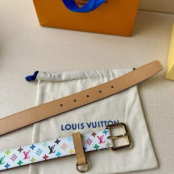Louis Vuitton White and Gold Women's Belt - Picture 4 of 4